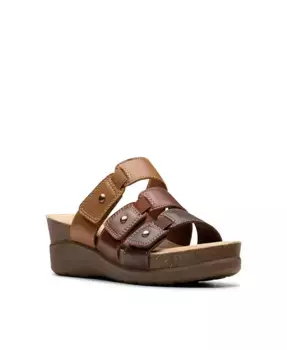 Коллекция Женские Босоножки Calenne Lily на платформе Clarks, коричневый