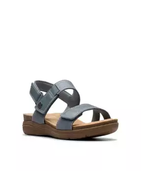 Коллекция Женские Плоские Сандалии April Clover на липучке Clarks, мультиколор