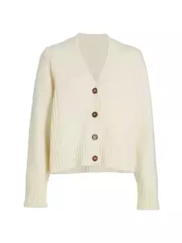 КОЛЛЕКЦИЯ Кардиган из шерсти мериноса Saks Fifth Avenue, цвет egret