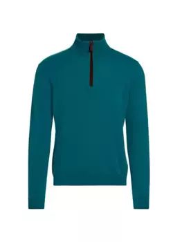 КОЛЛЕКЦИЯ Кашемировый свитер с молнией в четверть Saks Fifth Avenue, цвет lagoon