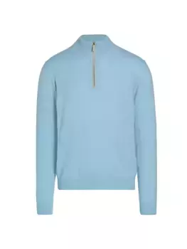 КОЛЛЕКЦИЯ Кашемировый свитер с молнией в четверть Saks Fifth Avenue, цвет sea
