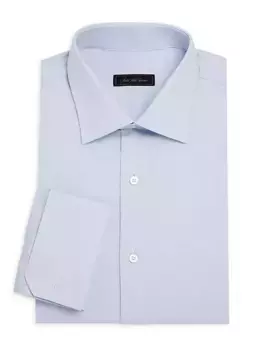 КОЛЛЕКЦИЯ Классическая рубашка из твила с длинными рукавами для путешествий Saks Fifth Avenue, синий