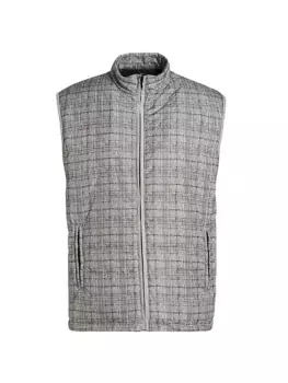 КОЛЛЕКЦИЯ Клетчатый стеганый жилет Saks Fifth Avenue, серый
