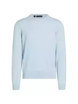 КОЛЛЕКЦИЯ Легкий кашемировый свитер с круглым вырезом Saks Fifth Avenue, цвет baltic sea