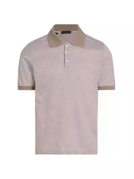 КОЛЛЕКЦИЯ Рубашка поло с узором «гусиные лапки» Saks Fifth Avenue, темно-бежевый