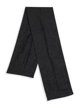 КОЛЛЕКЦИЯ Шелковый шарф в горошек Saks Fifth Avenue, цвет moonless