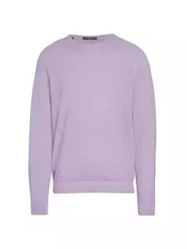 КОЛЛЕКЦИЯ Шерстяной свитер узкого кроя с круглым вырезом Saks Fifth Avenue, фиолетовый