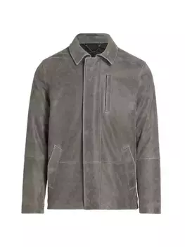 КОЛЛЕКЦИЯ Замшевая куртка на молнии Saks Fifth Avenue, цвет gunmetal