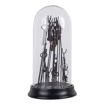 Колокольчик Clayre & Eef 18x36 см, коричневый стеклянный металлический ключ Clayre&Eef