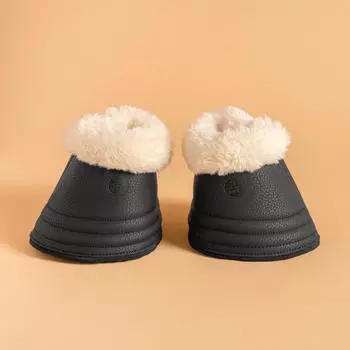 Колокольчики с мехом Fouganza Mouton для лошади, черный