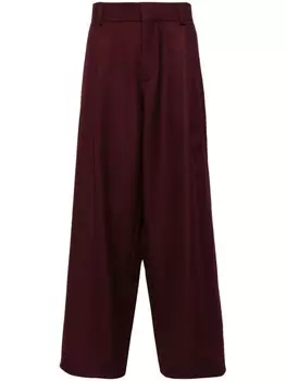 Kolor брюки широкого кроя, красный