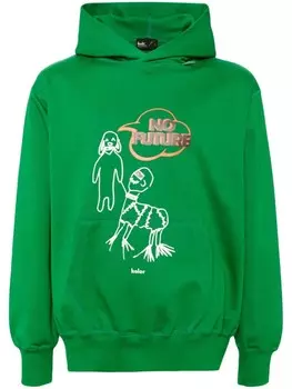 Kolor худи с принтом, зеленый