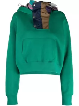 Kolor худи со вставками, зеленый