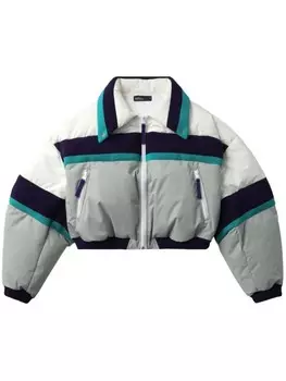 Kolor куртка-пуховик с полосками, серый
