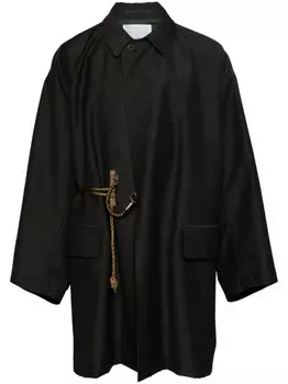 Kolor пальто из смесовой шерсти с ремешками, серый