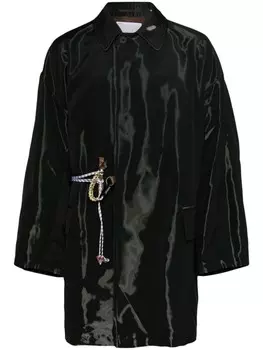 Kolor пальто с ремешками, черный