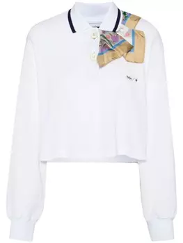 Kolor рубашка поло с шарфом, белый