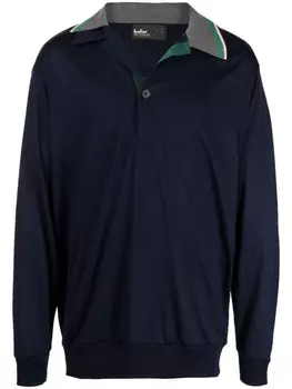 Kolor шерстяная футболка с асимметричным воротником, синий