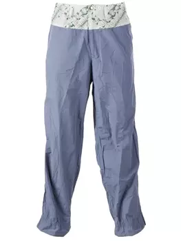 Kolor широкие брюки с контрастным поясом, синий