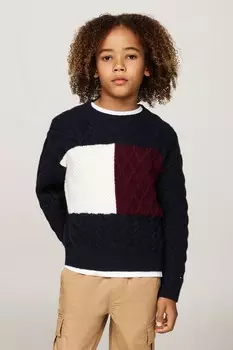 Колорблок свитер Tommy Hilfiger, синий