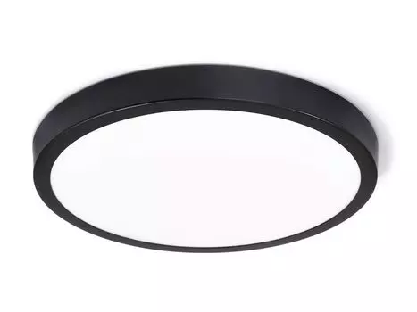 KOLORENO круглая светодиодная панель 24Вт, нейтральный белый (4500К), черный, 284 x 26мм