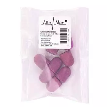 Колпачки для педикюра, 13 мм, градация 180, ткань Podo Allemed, фиолетовая, 10 шт. MollyLac, Molly Lac