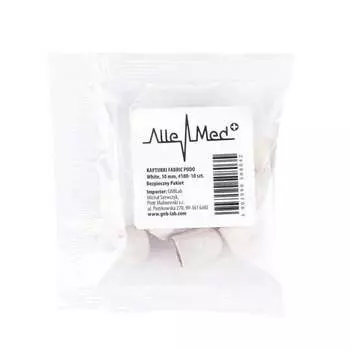 Колпачки для педикюра, градация 10 мм, ткань Podo Allemed 180, белые, 10 шт. MollyLac, Molly Lac