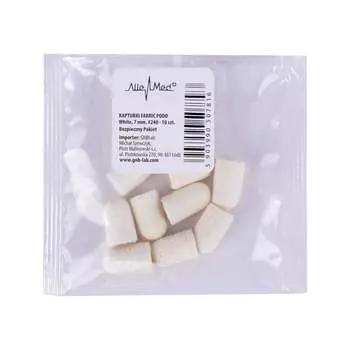 Колпачки для педикюра, градация 7 мм, ткань Podo Allemed 240, белые, 10 шт. MollyLac, Molly Lac