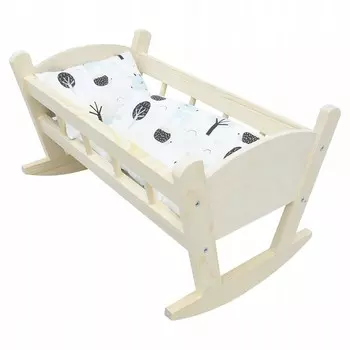 Колялка Натуральная Деревянная + Подслажка Белый Лес Drewniane Wyroby