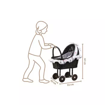 Коляска Для Плетеной Куклы Lulu С Подложным Посланием 55X30 В57 См WickerPL