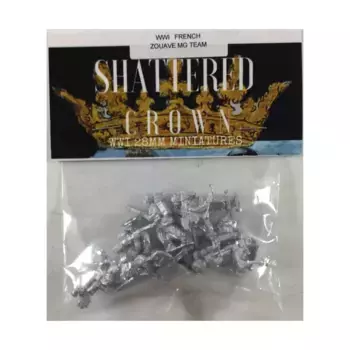 Команда французских зуавов MG, WWI Shattered Crown Miniatures - French (28mm)