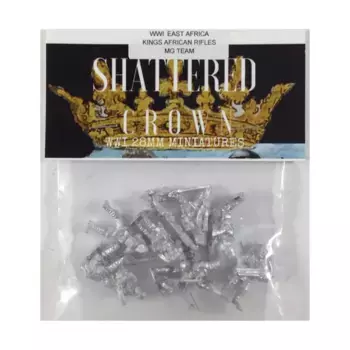 Команда Kings African Rifles MG, WWI Shattered Crown Miniatures - East Africa (28mm)