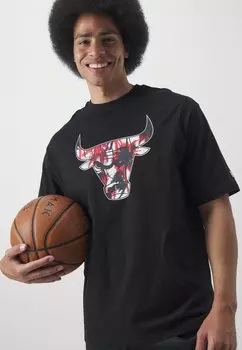 Команда Nba Chicago Bulls Large Infill Tee New Era, черный/красный