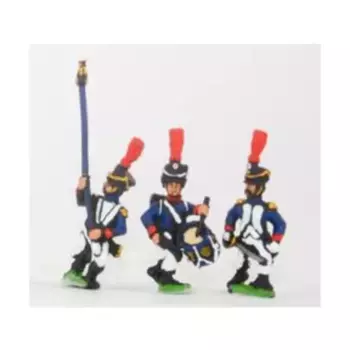Командиры, знаменосец и барабанщик, Napoleonic Miniatures - France (15mm)
