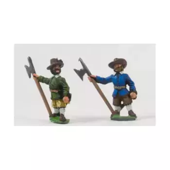 Командование - Сержанты в шляпах, Renaissance Miniatures - English Civil War & 30 Years War (15mm) (Essex Miniatures)