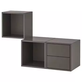 Комбинация хранения настенный, темно-серый, 105x35x70 см, EKET IKEA