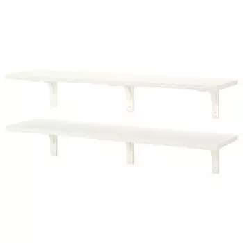 Комбинация настенных полок, белый, 120x30 см, BERGSHULT / RAMSHULT IKEA