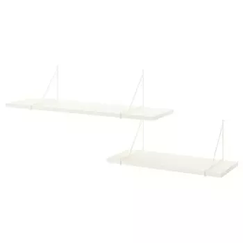 Комбинация настенных полок, белый/белый, 120x30 см, BERGSHULT / PERSHULT IKEA