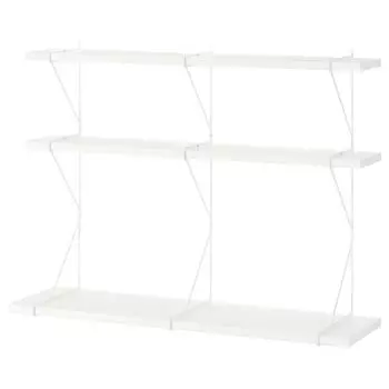 Комбинация настенных полок, белый/белый, 120x30x91 см, BERGSHULT / PERSHULT IKEA