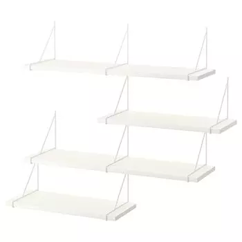 Комбинация настенных полок, белый/белый, BERGSHULT / PERSHULT IKEA