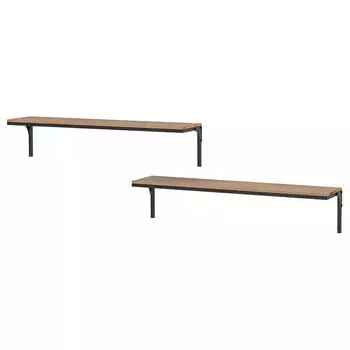 Комбинация настенных полок, черный, FJLLBO IKEA