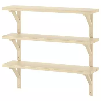 Комбинация настенных полок, осина, 80х20 см, TRANHULT / SANDSHULT IKEA