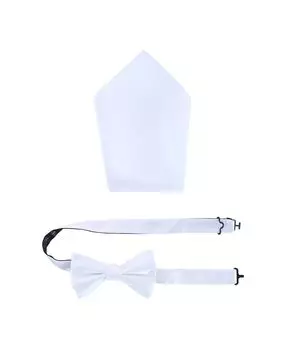 Комбинация однотонного шелкового галстука-бабочки и нагрудного платка Sutton TRAFALGAR