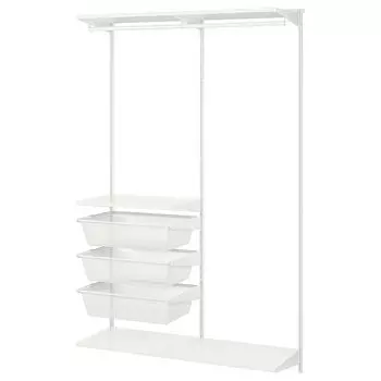 Комбинация шкафов, белый, 125х40х201 см, BOAXEL IKEA