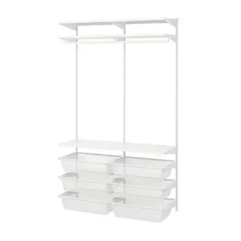 Комбинация шкафов, белый, 125х40х201 см, BOAXEL IKEA
