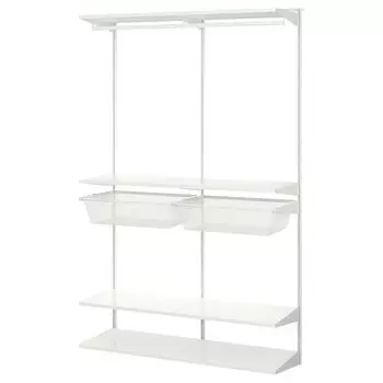 Комбинация шкафов, белый, 125х40х201 см, BOAXEL IKEA