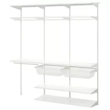 Комбинация шкафов, белый, 187х40х201 см, BOAXEL IKEA