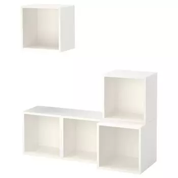 Комбинация шкафов для настенного монтажа, белый, 105х35х120 см, EKET IKEA