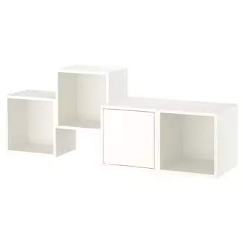 Комбинация шкафов для настенного монтажа, белый, 140х35х53 см, EKET IKEA