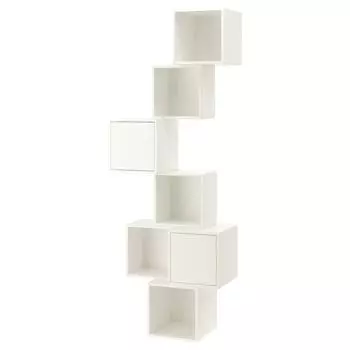 Комбинация шкафов для настенного монтажа, белый, 80х35х210 см, EKET IKEA
